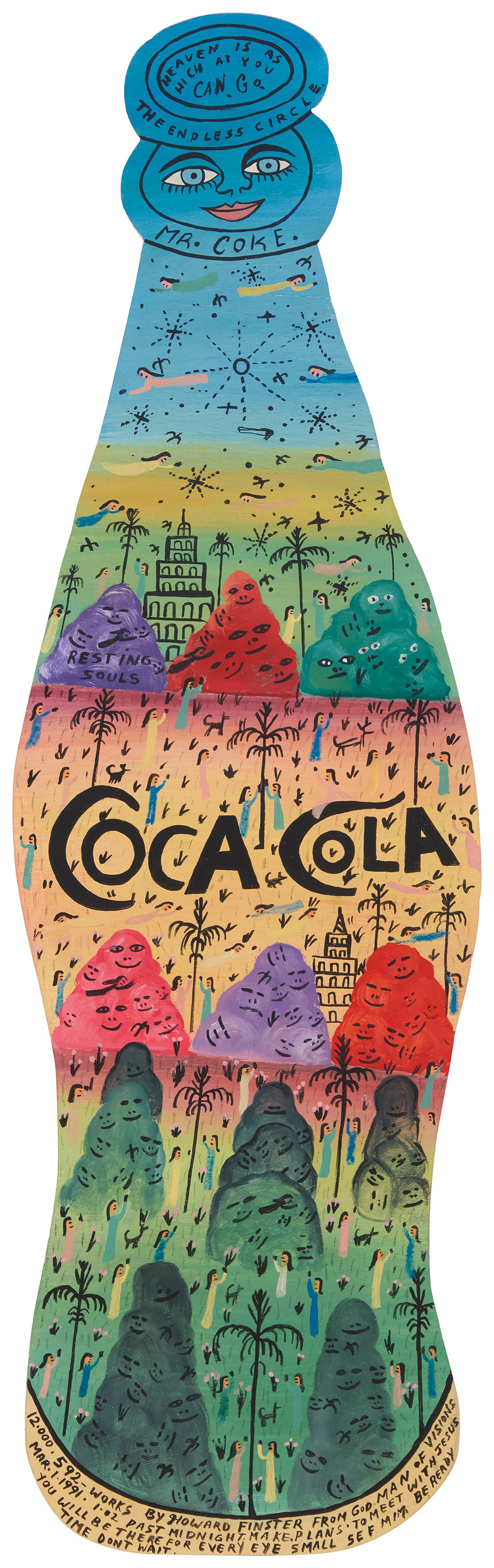 Howard Finster (1916-2001), Mr. Coke #12,592, 1991 (1 of 4)