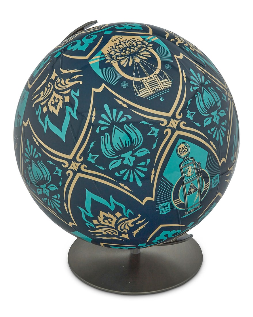 Shepard Fairey (b. 1970), "Earth Crisis" globe (1 of 7)
