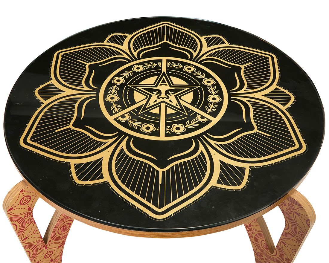 Shepard Fairey (b. 1970), Mandala wood table, 2009 (1 of 11)