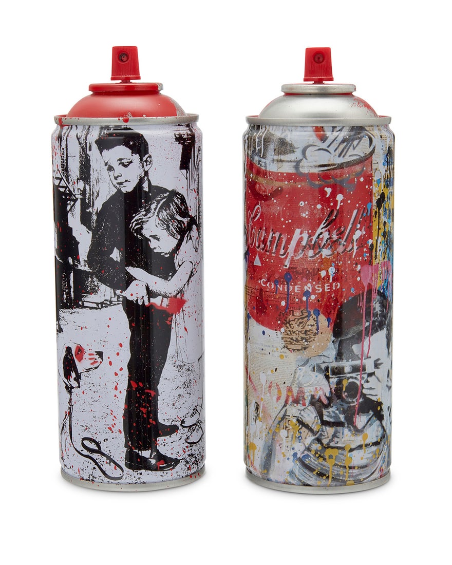 Mr. Brainwash (b. 1966), Two spray paint cans after Banksy, 2020 (1 of 7)