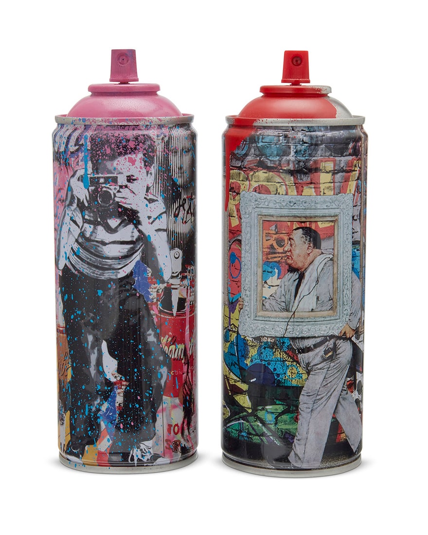 Mr. Brainwash (b. 1966), Two spray paint cans after Banksy, 2020 (1 of 8)