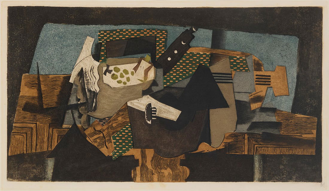 After Georges Braque (1882-1963), "Le gueridon noir" (The Black Pedestal Table), by Georges Visat (1 of 6)