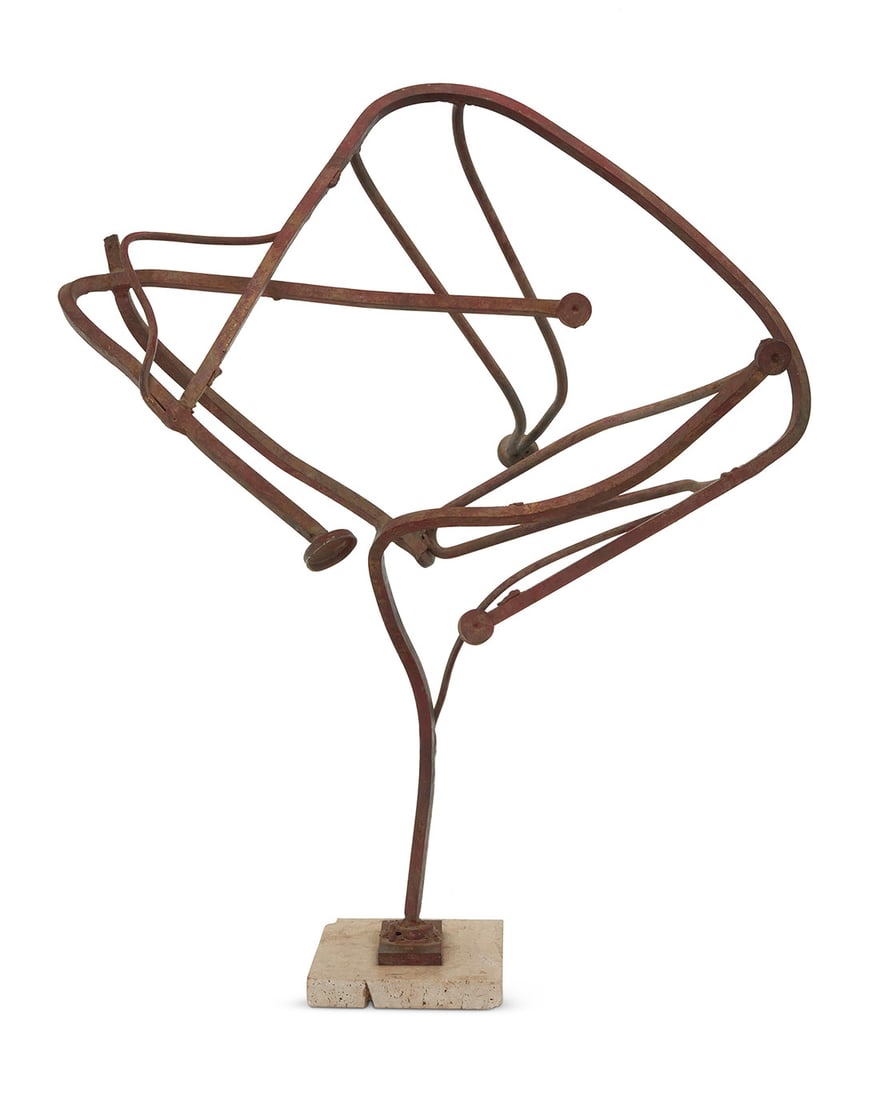 A Modern abstract wrought iron sculpture (1 of 4)