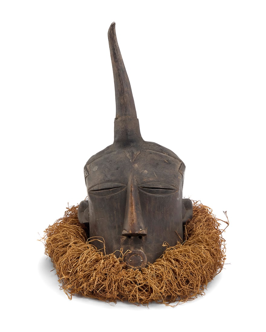 An African Songye/Luba carved wood mask (1 of 7)