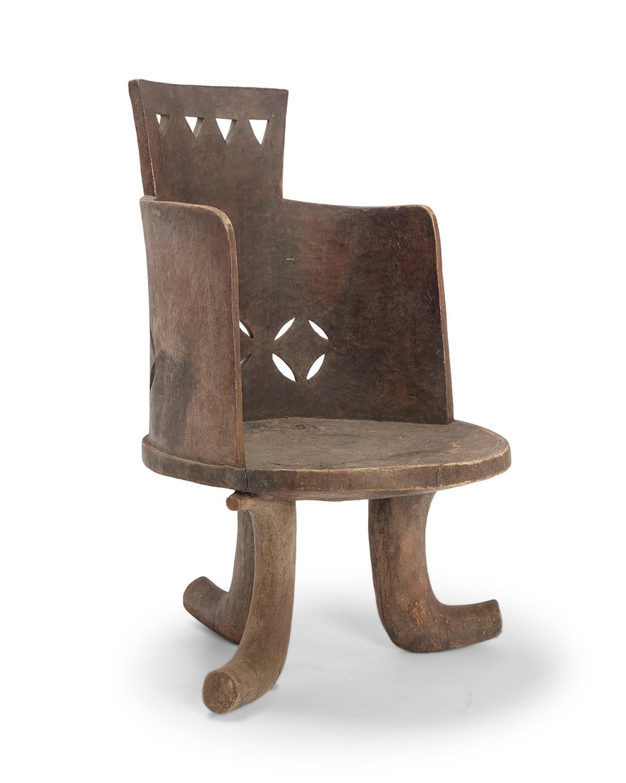 An African carved wood chair (1 of 7)