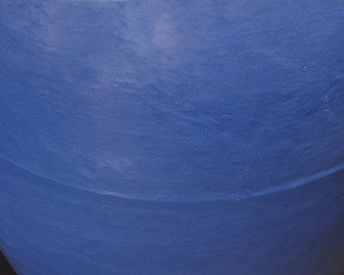 A pair of Bauer blue glazed pottery oil jars - 3