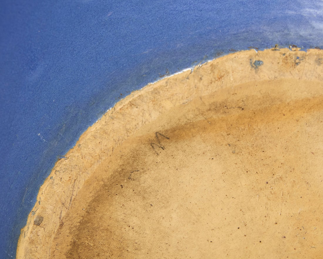 A pair of Bauer blue glazed pottery oil jars - 7