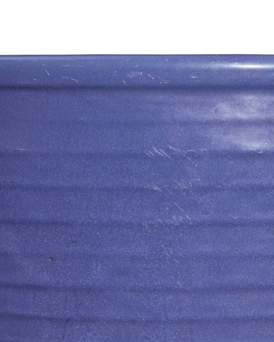 Four Bauer blue glazed pottery ringware planters - 3