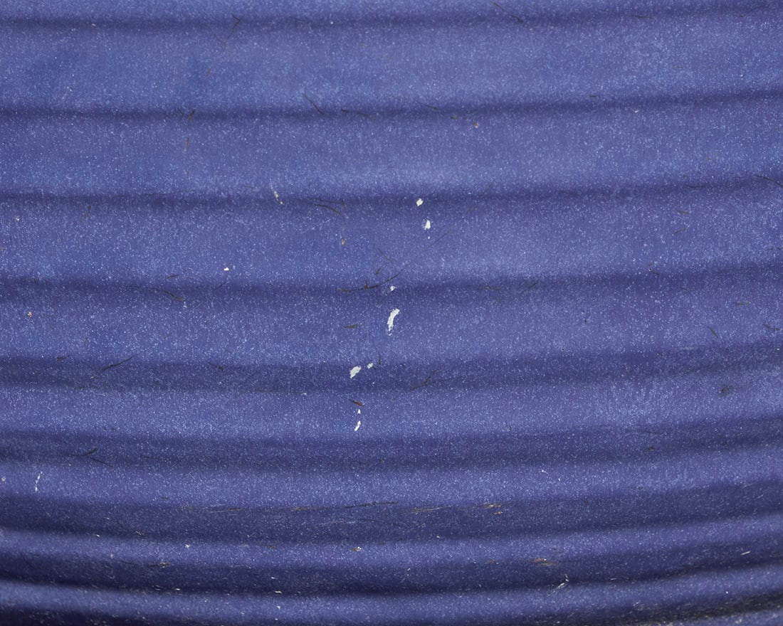 Four Bauer blue glazed pottery ringware planters - 5