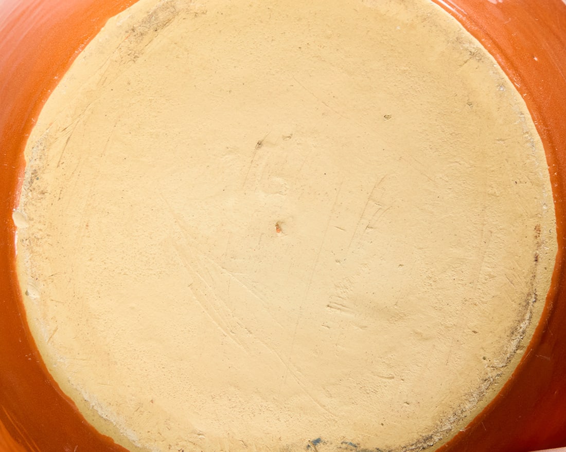 Two Bauer orange glazed pottery oil jars - 8