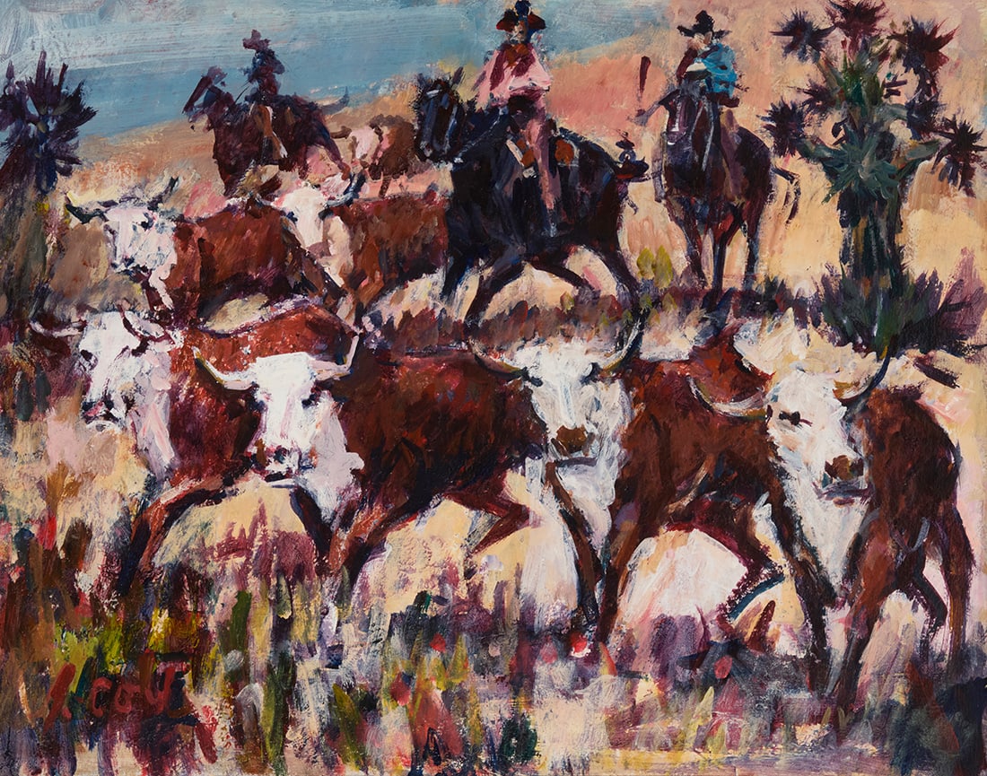James Lee Colt (1922-2005), "Roundup" (1 of 8)