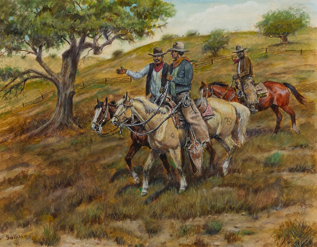 Paul Sollosy (1911-2012), "Vaquero Country" (1 of 6)
