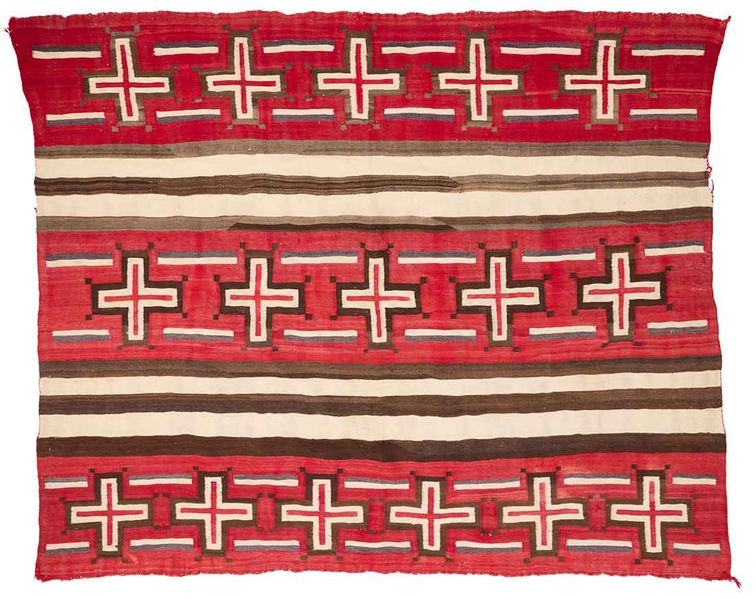 A Navajo wearing blanket variant with spider woman crosses - 3