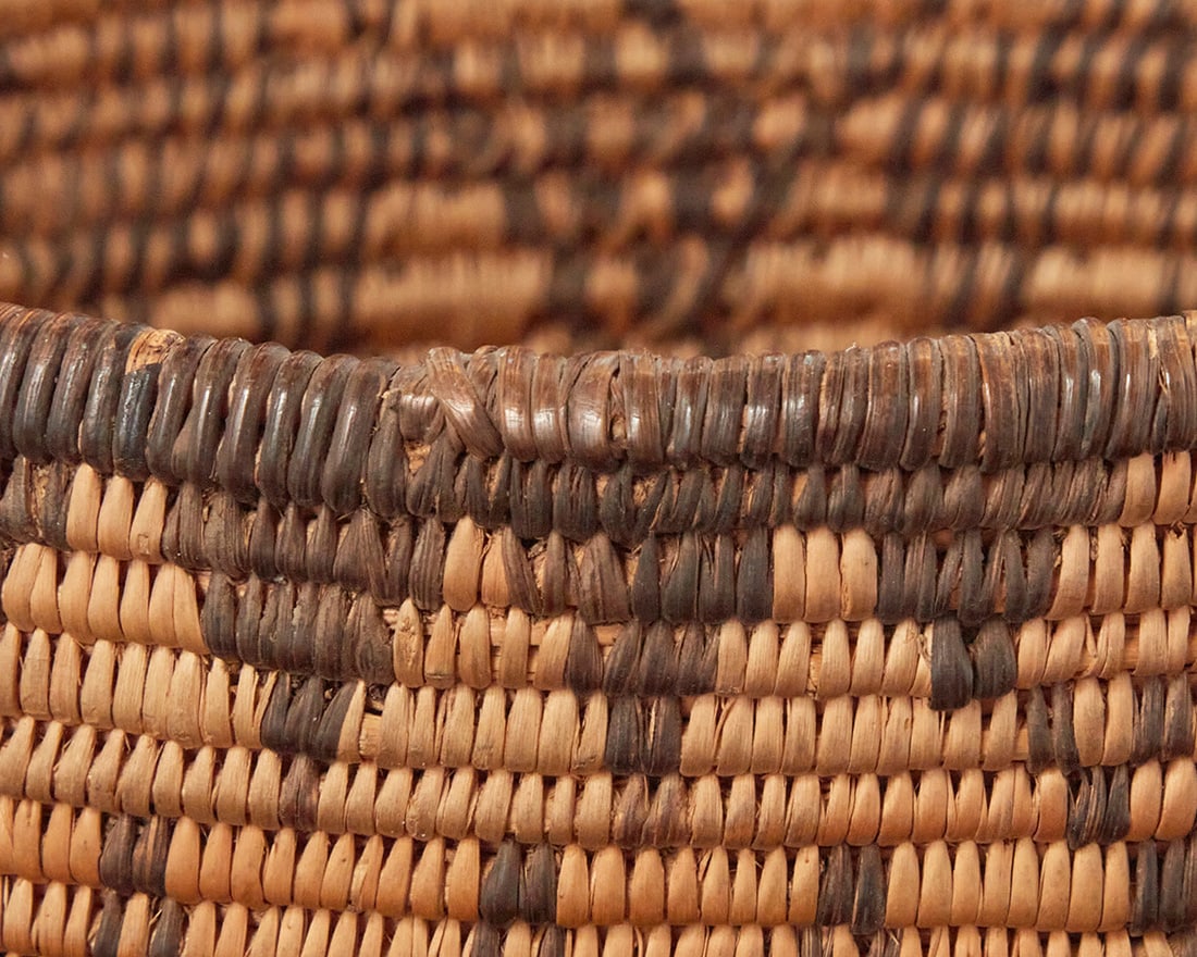 A monumental Apache pictorial basketry olla - 9