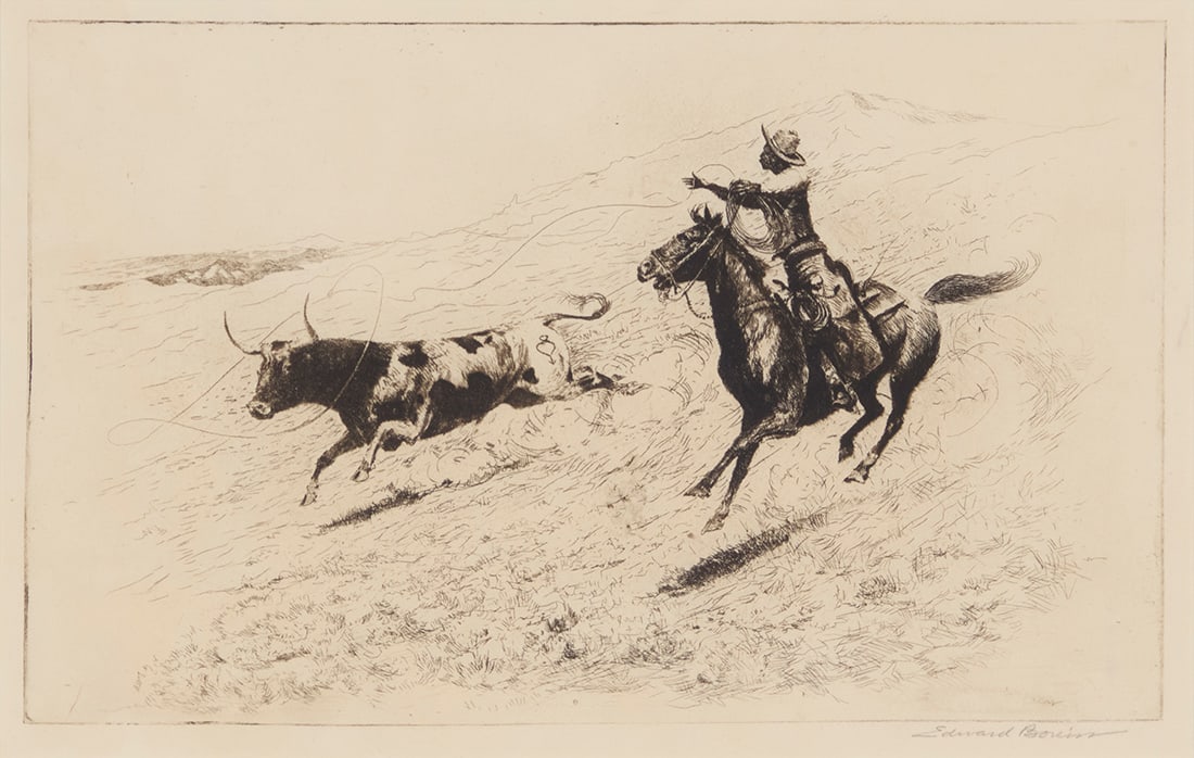 Edward Borein (1872-1945), "End of the Race" (1 of 6)