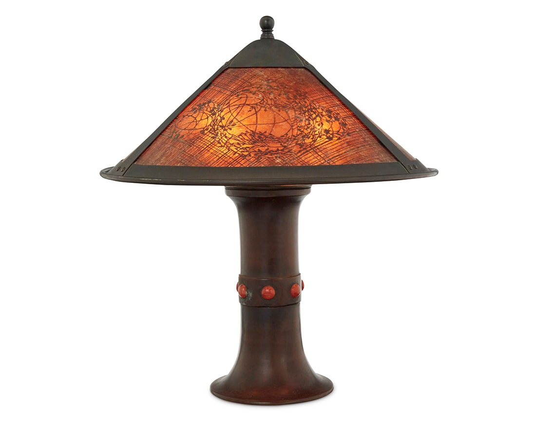 Lillian Palmer (1871-1961), copper and mica table lamp (1 of 10)