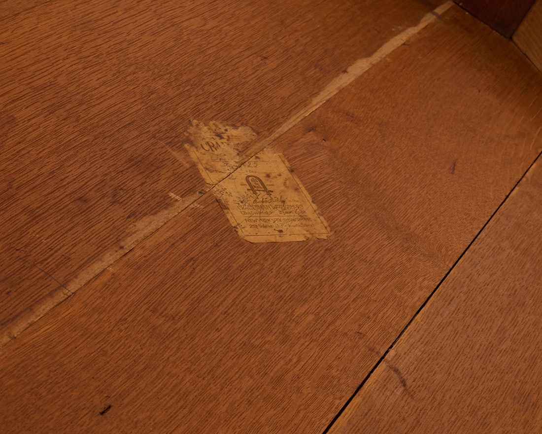A Gustav Stickley hexagonal library table, no. 625 - 7