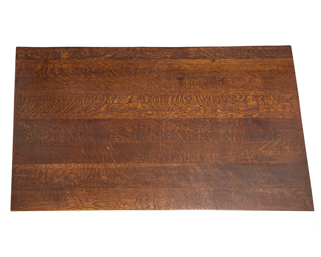 A Gustav Stickley oak library table - 7