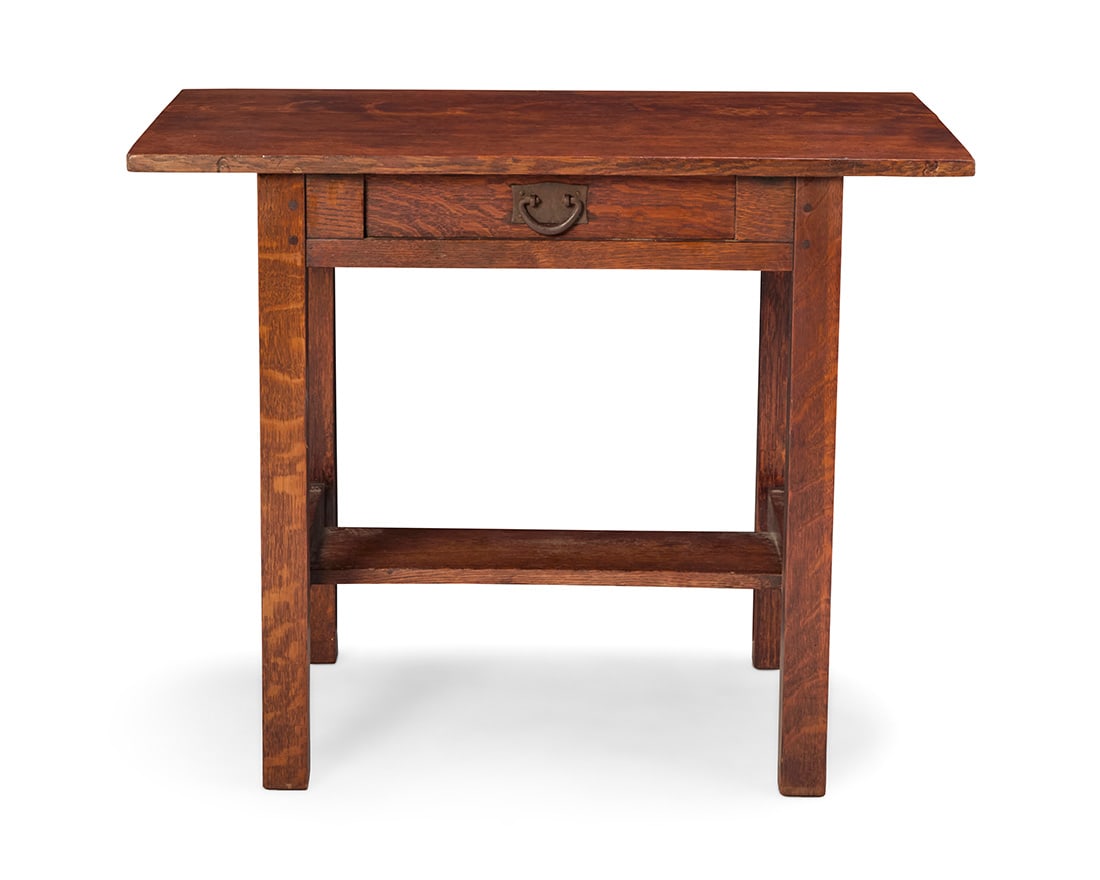 A Gustav Stickley oak library table, no. 652 - 2