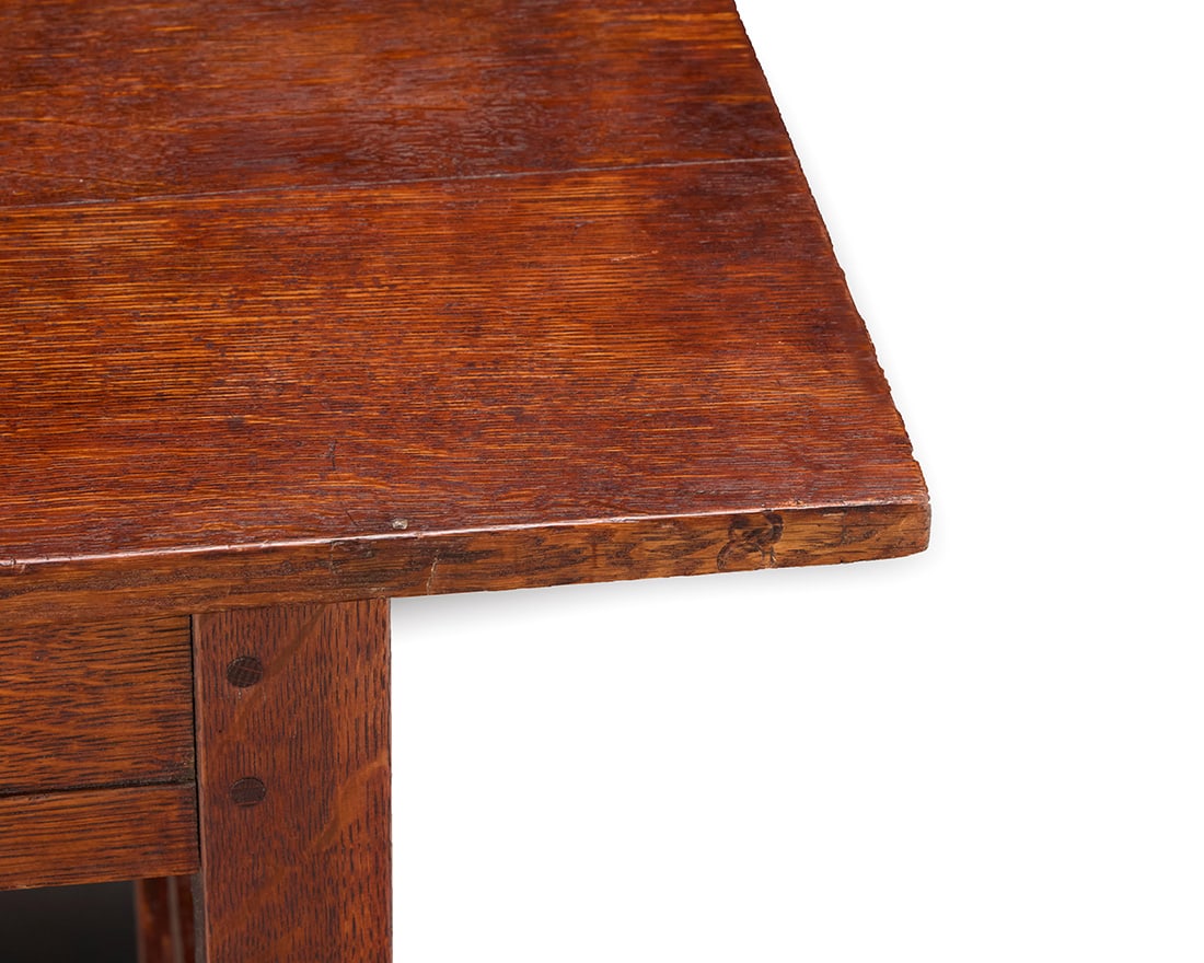 A Gustav Stickley oak library table, no. 652 - 5