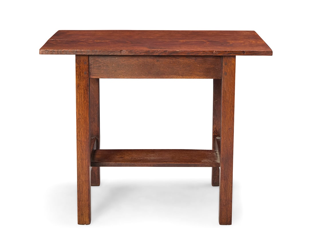 A Gustav Stickley oak library table, no. 652 - 8
