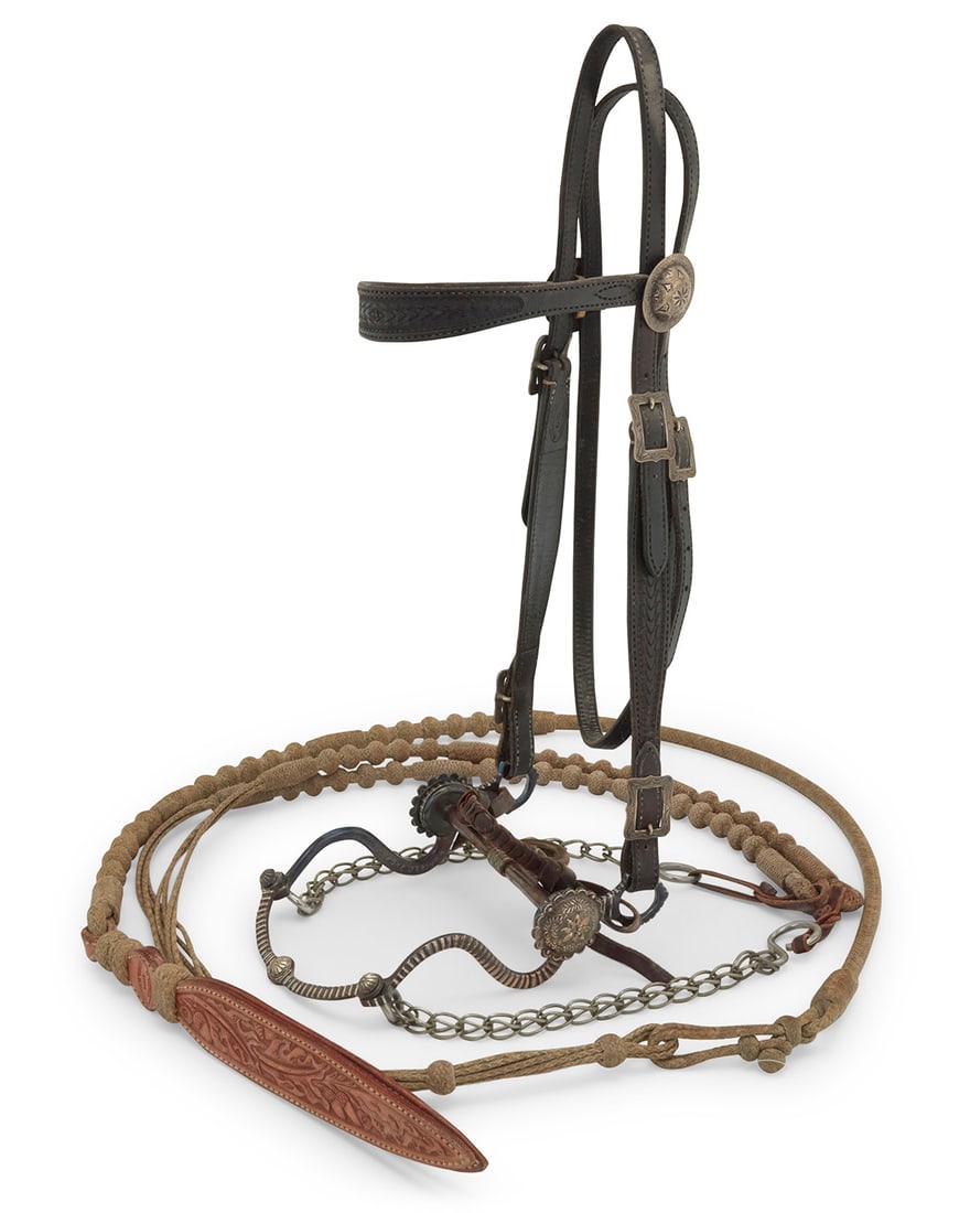 A California Classics & E.G. Field leather and sterling silver headstall bridle & reins (1 of 6)