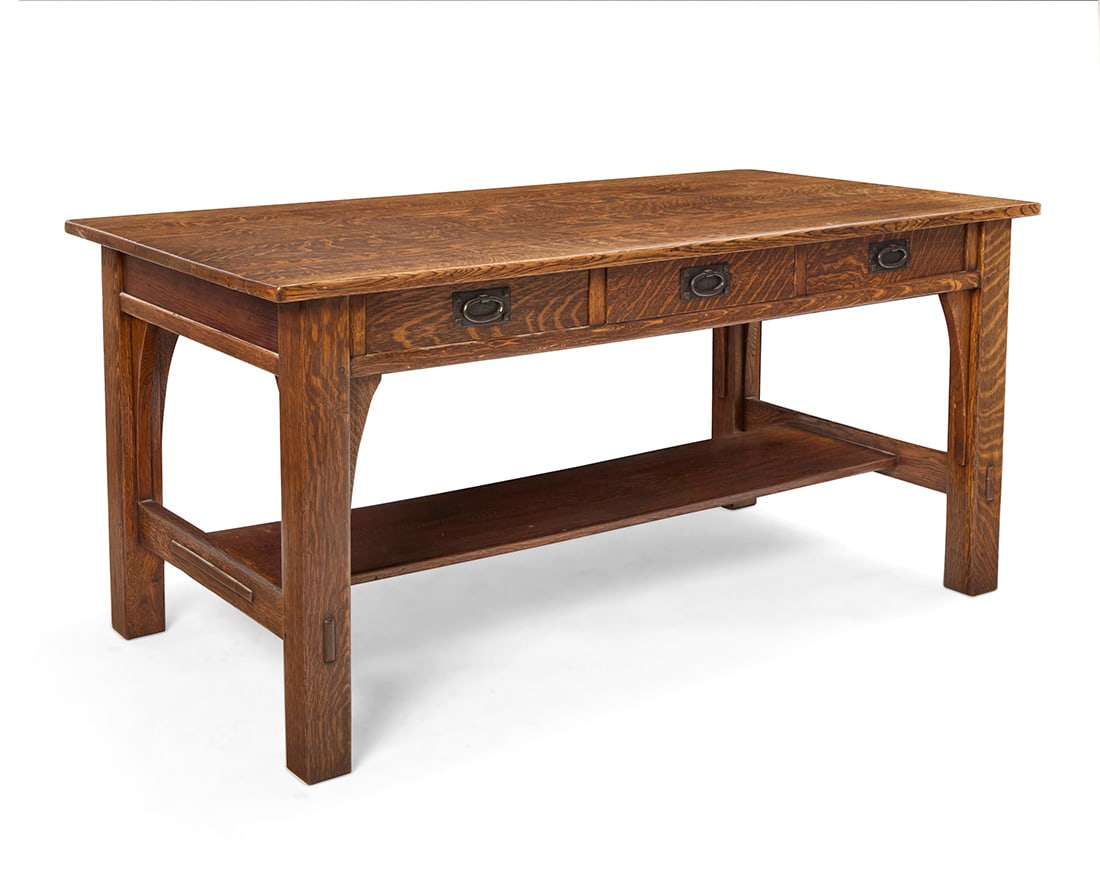 An L. & J. G. Stickley library table, no. 524 (1 of 7)