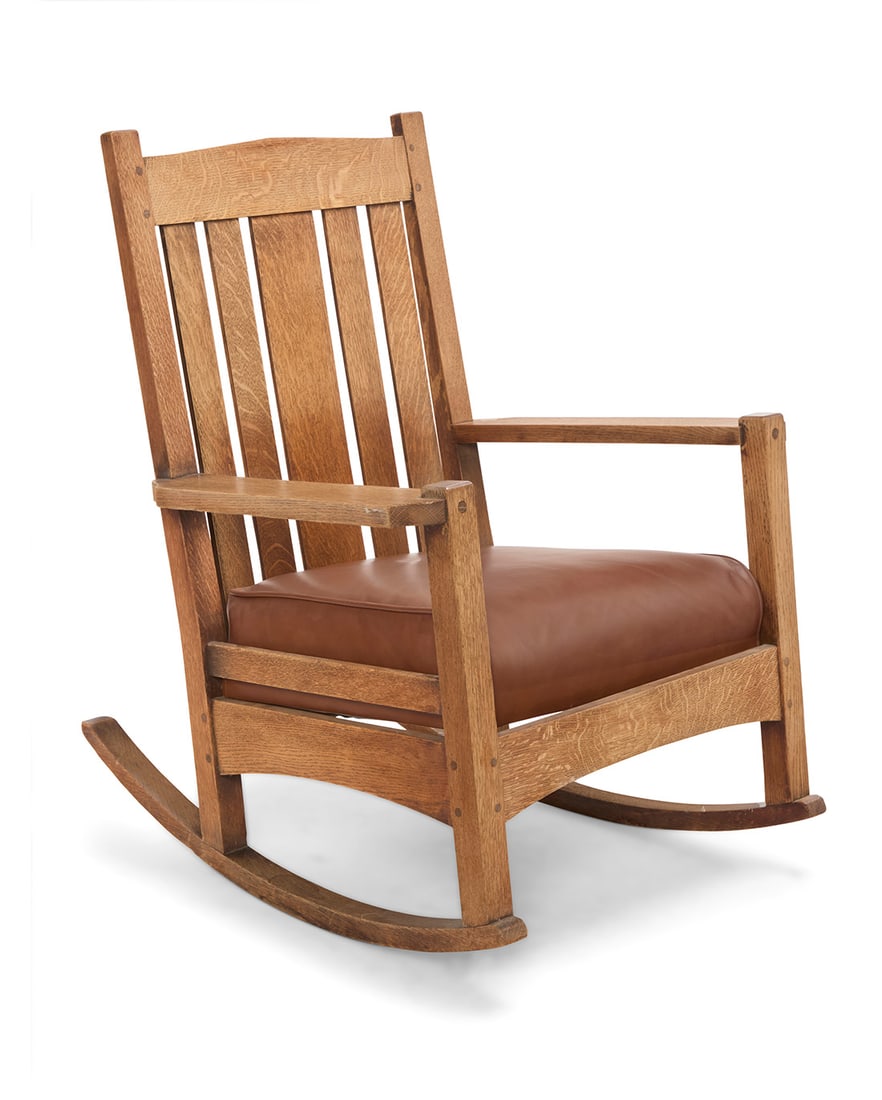 An L. & J. G. Stickley Onondaga rocking chair, no. 751 (1 of 7)