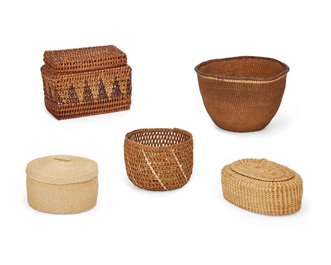 A group of Northwest Coast baskets (1 of 3)