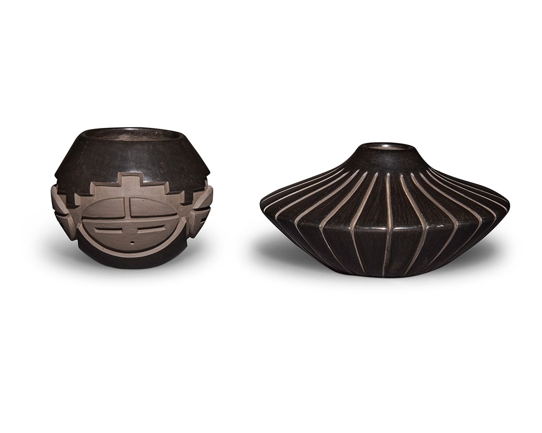 Two Santa Clara Pueblo blackware pottery jars (1 of 4)