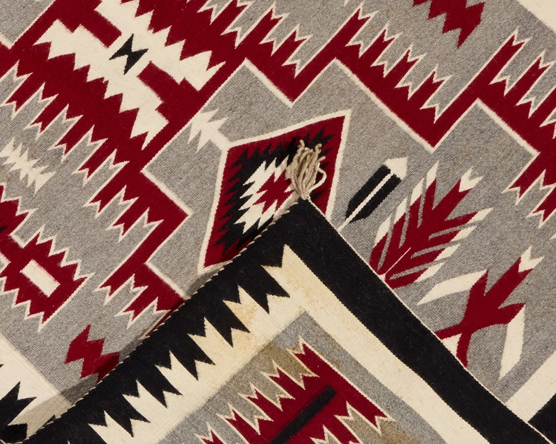 A Navajo storm pattern rug - 2