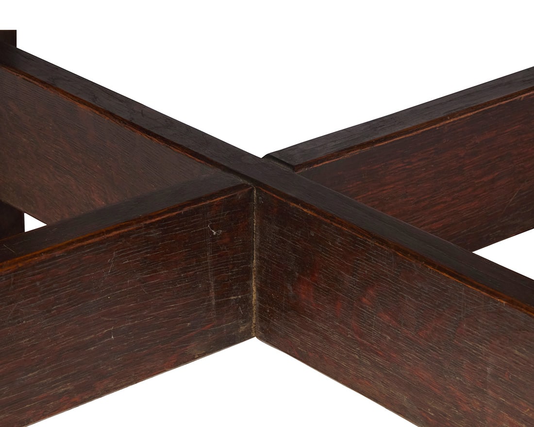 A large Charles Stickley oak dining table - 8