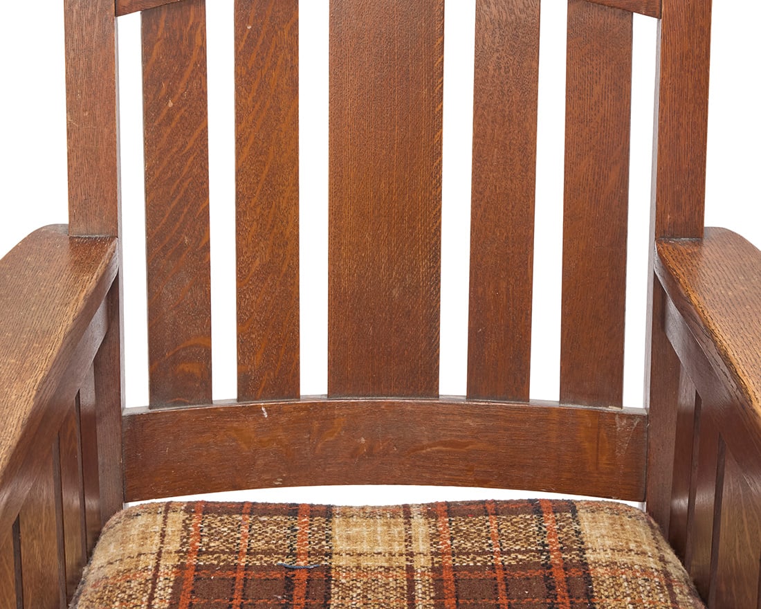 A Limbert oak rocking chair - 5