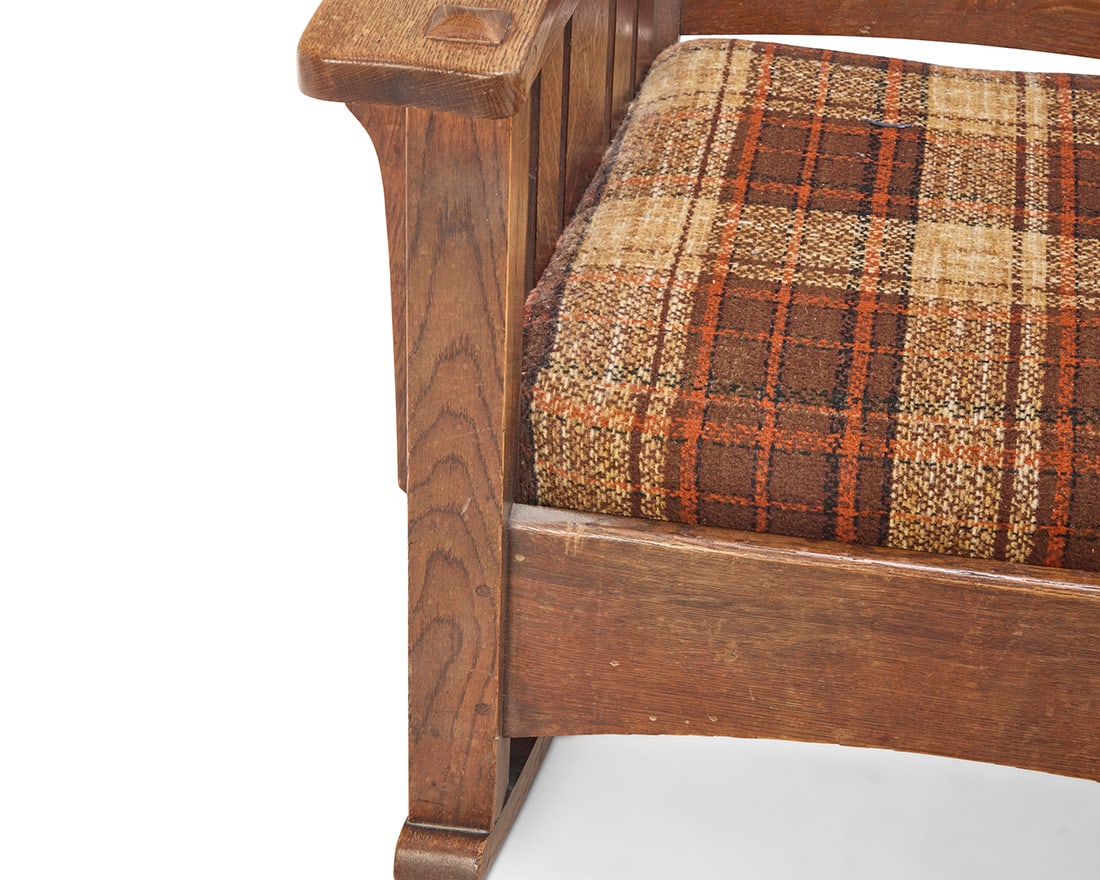 A Limbert oak rocking chair - 6