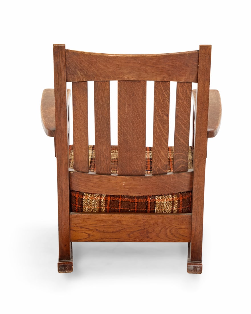 A Limbert oak rocking chair - 8