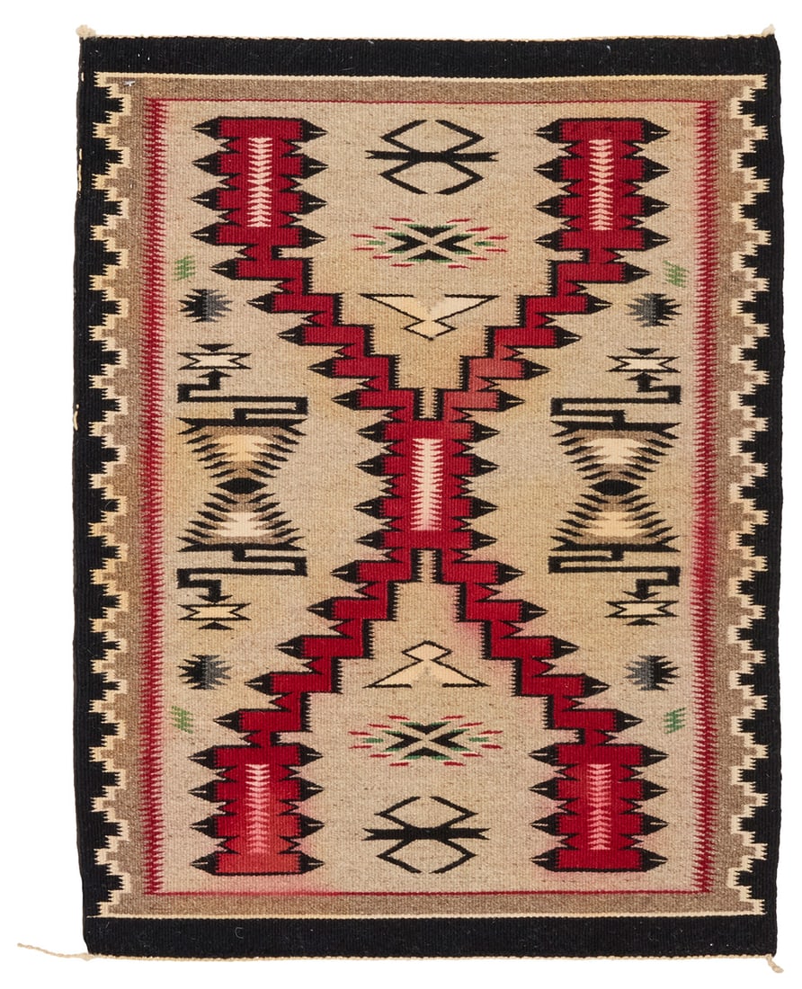 A Tina Conn Navajo storm pattern textile (1 of 3)