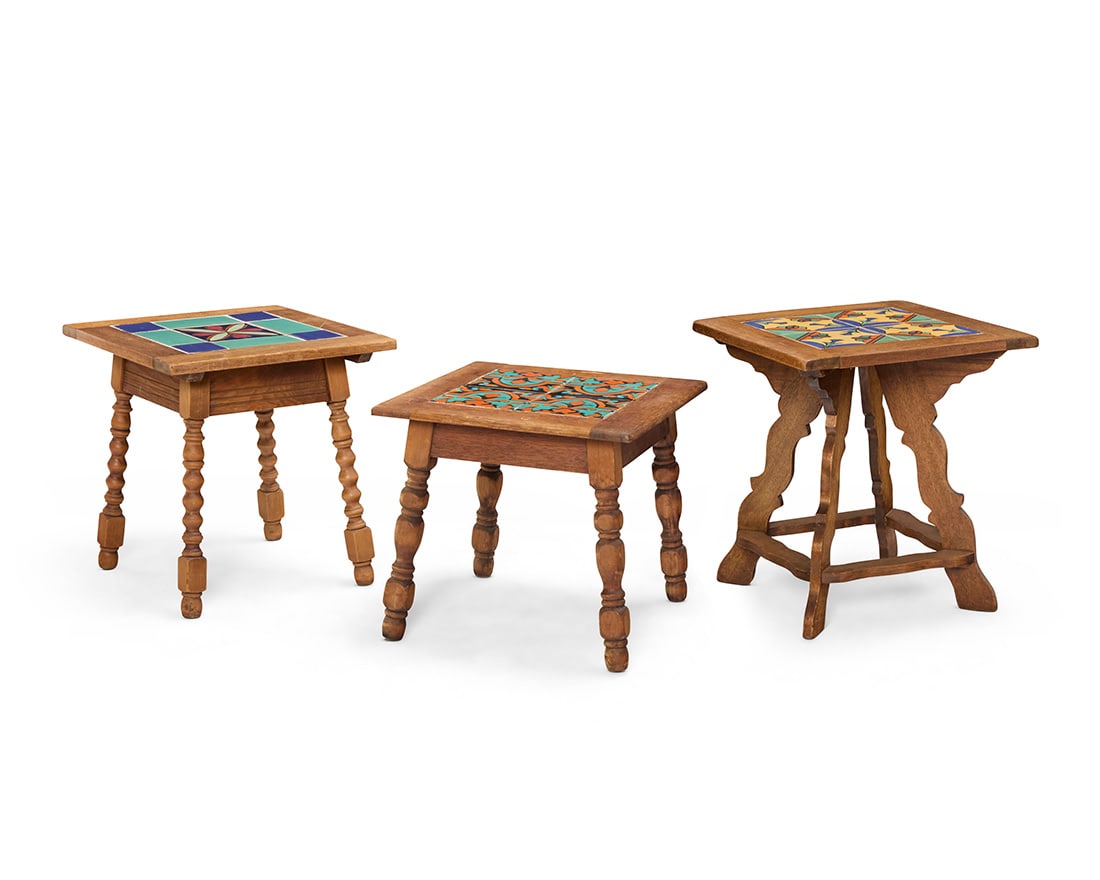 Three California tile top side tables (1 of 11)