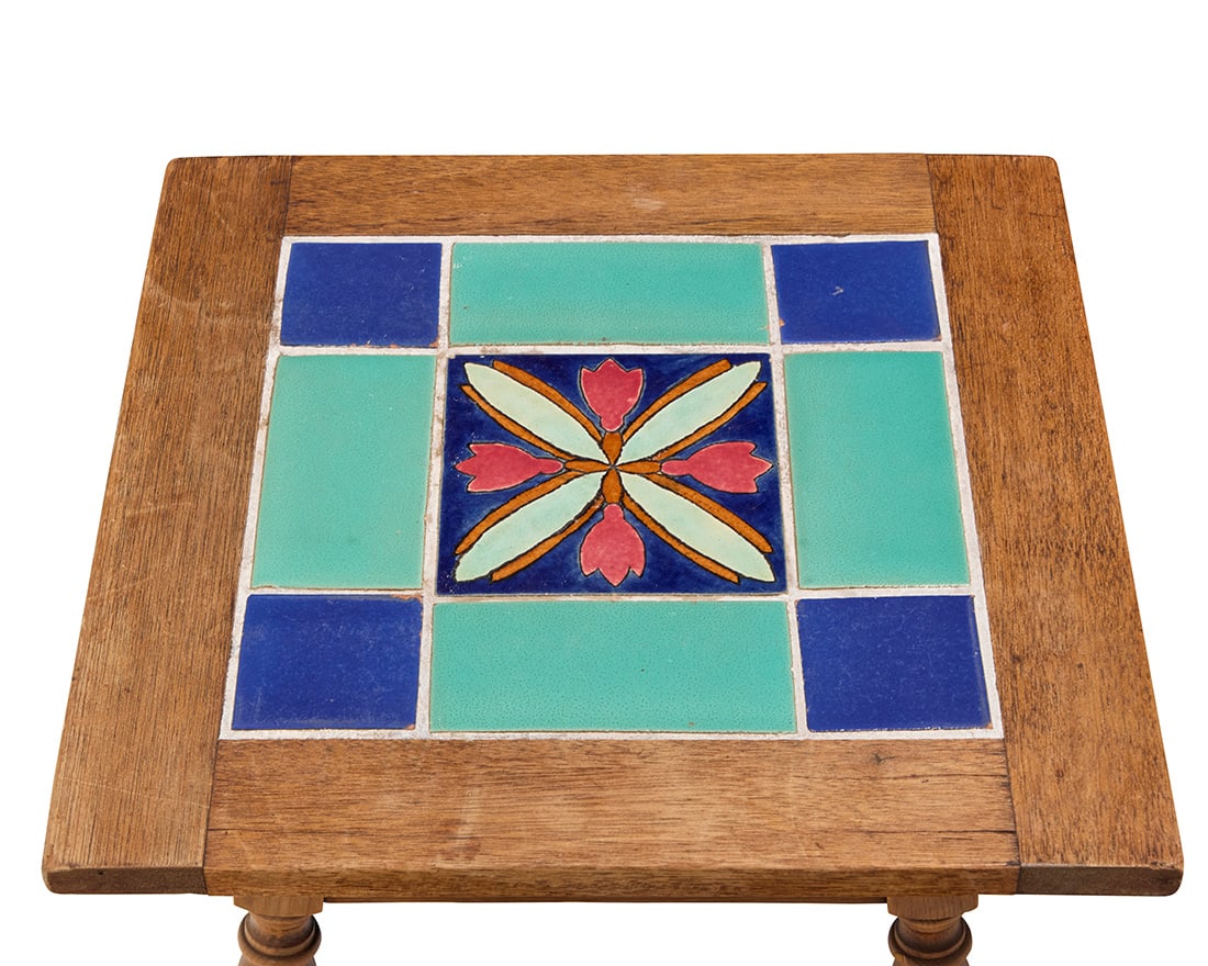 Three California tile top side tables - 3