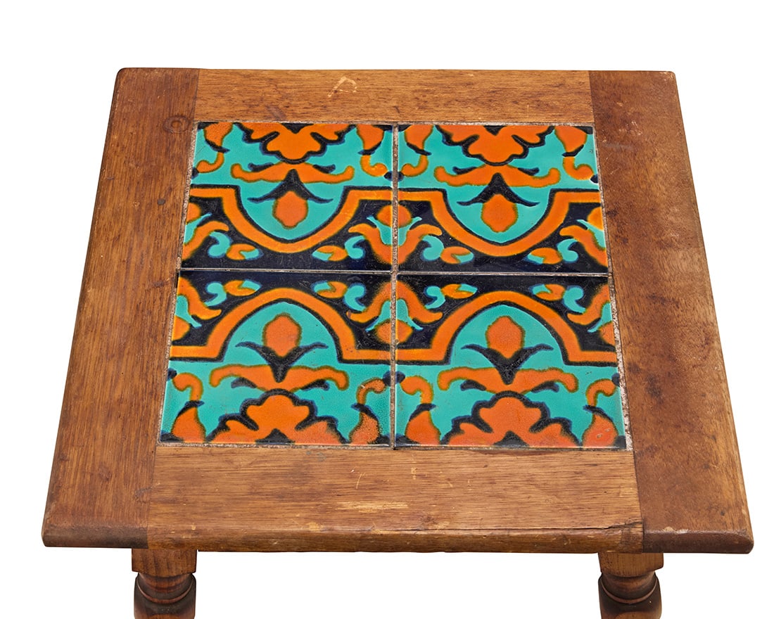 Three California tile top side tables - 5