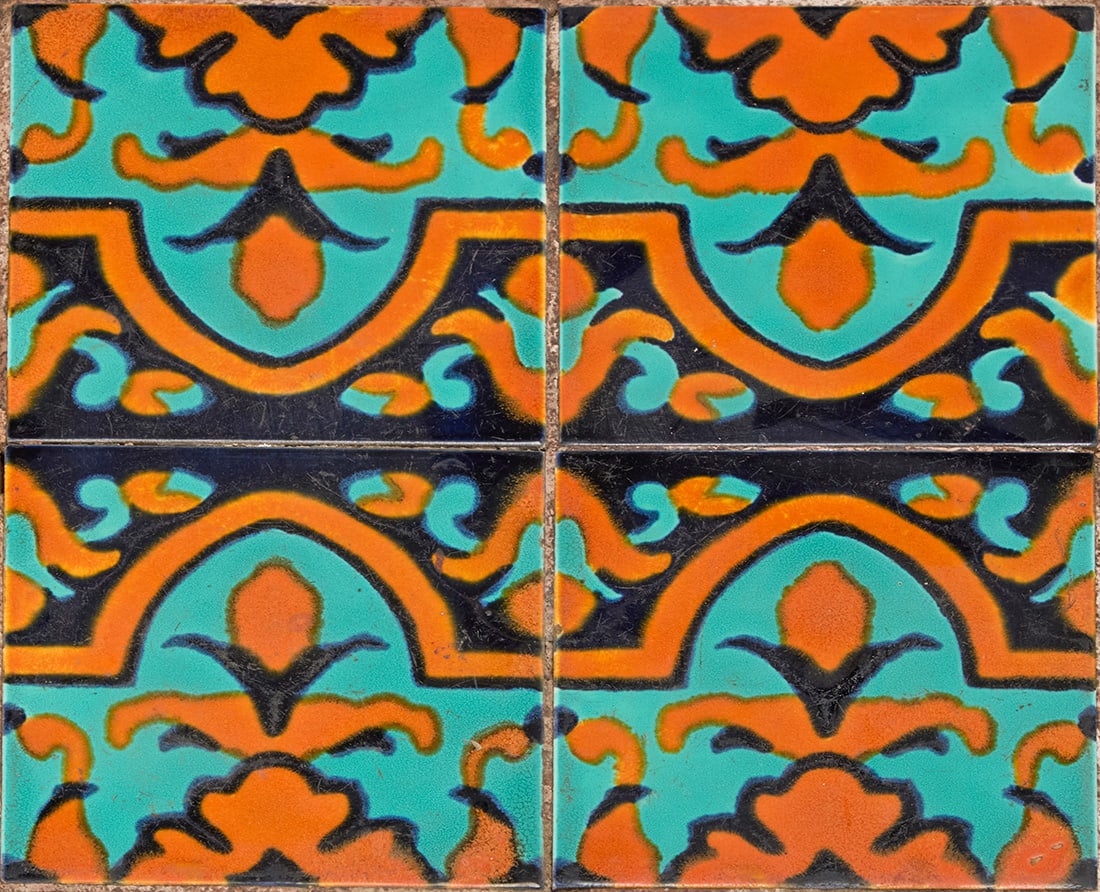 Three California tile top side tables - 6