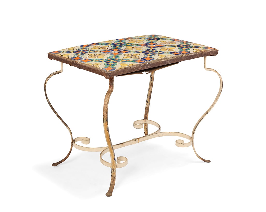 A Spanish Revival tile top table (1 of 5)