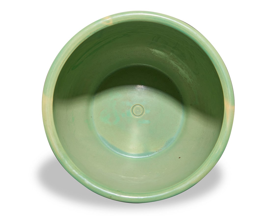 A Bauer green glazed pottery ringware planter - 4