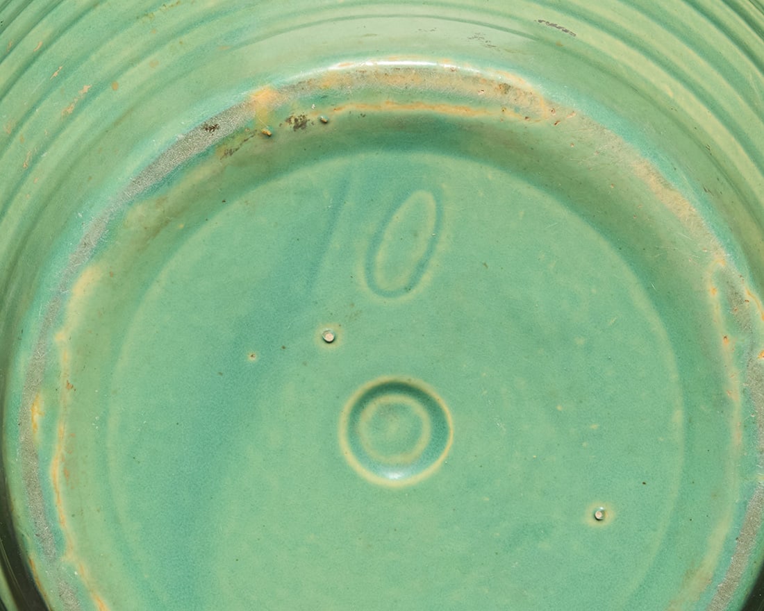 A Bauer green glazed pottery ringware planter - 5