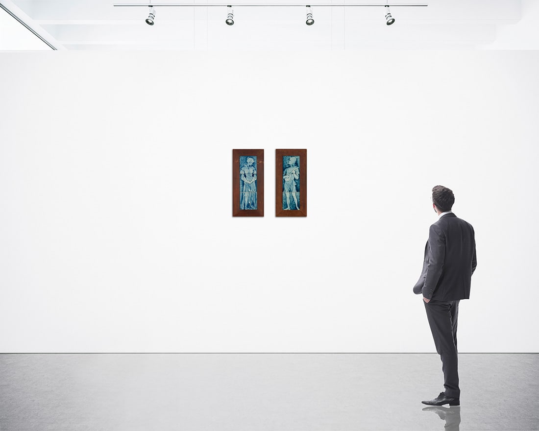 Two American Encaustic Tiling Co. glazed ceramic panels - 8