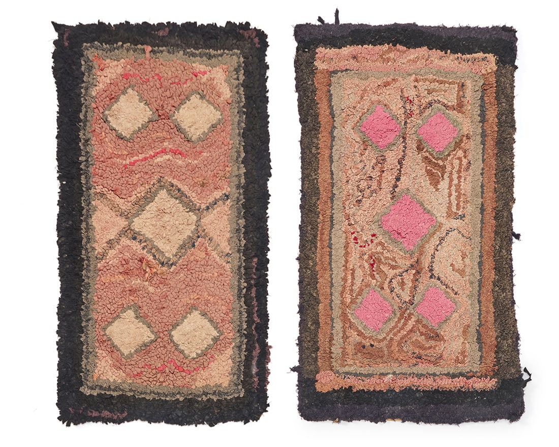 A pair of American hooked rugs (1 of 5)