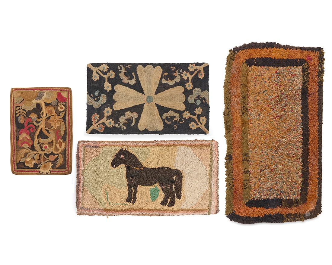 A group of American hooked rugs (1 of 9)