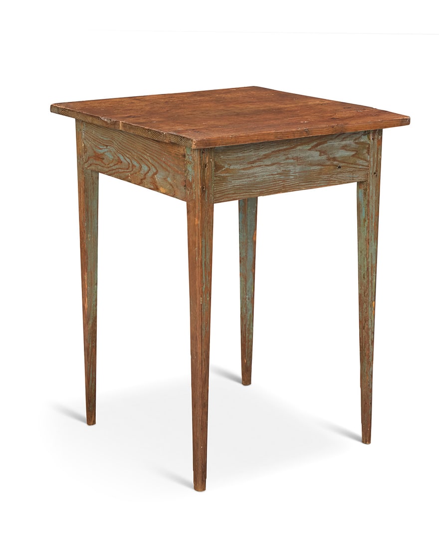 A rustic painted wood table (1 of 5)