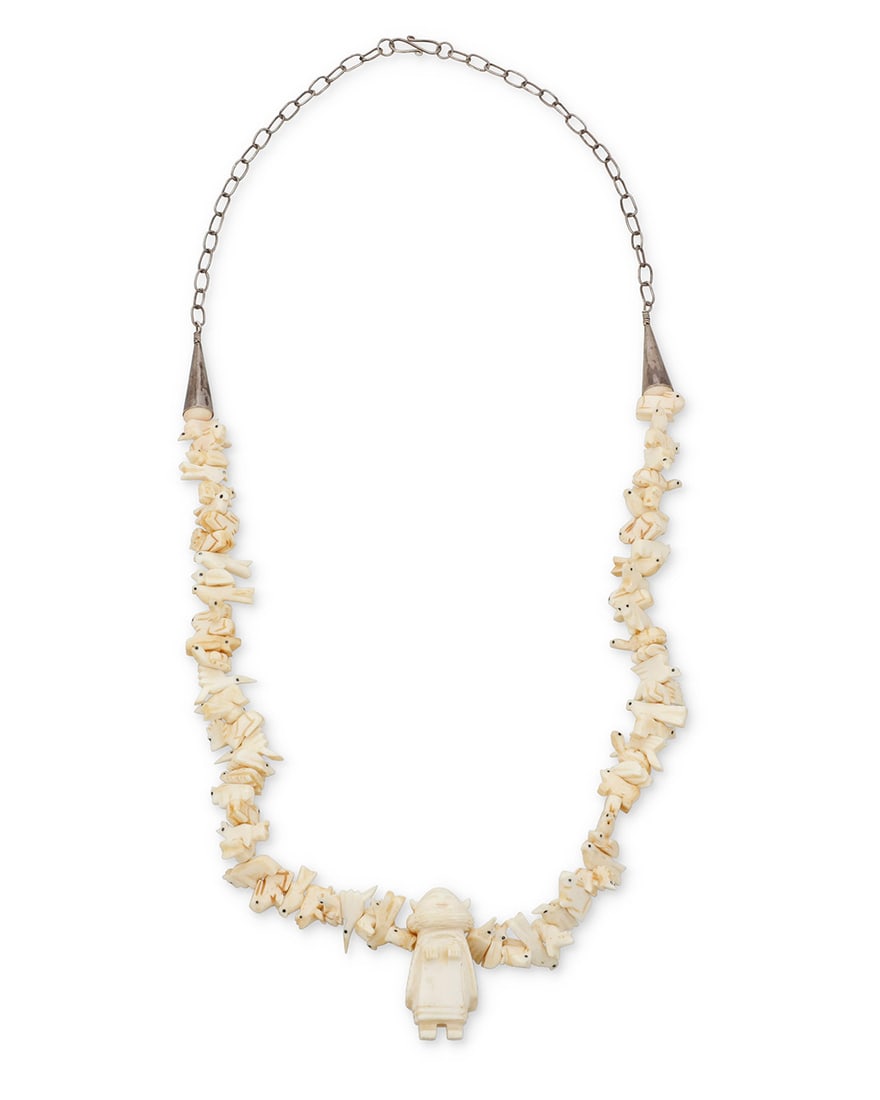 A Southwest Zuni-style carved fetish necklace (1 of 2)