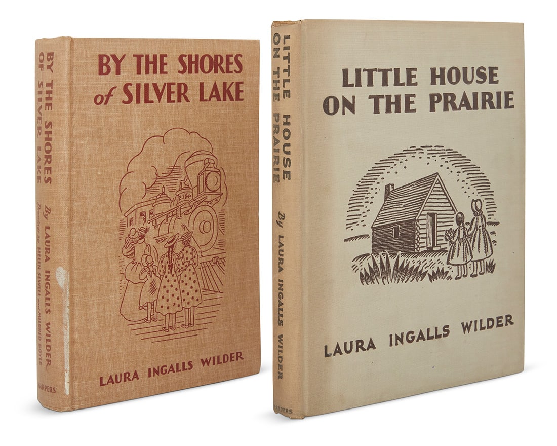 Laura Ingalls Wilder (1867-1957), "Little House on the Prairie," 1935, and "By the Shores of Silver: Laura Ingalls Wilder (1867-1957)Two works:"Little House on the Prairie," 1935Hardcover octavoWilder, Laura Ingalls. "Little House on the Prairie." Illustrated by Helen Sewell. New York: Harper & Broth