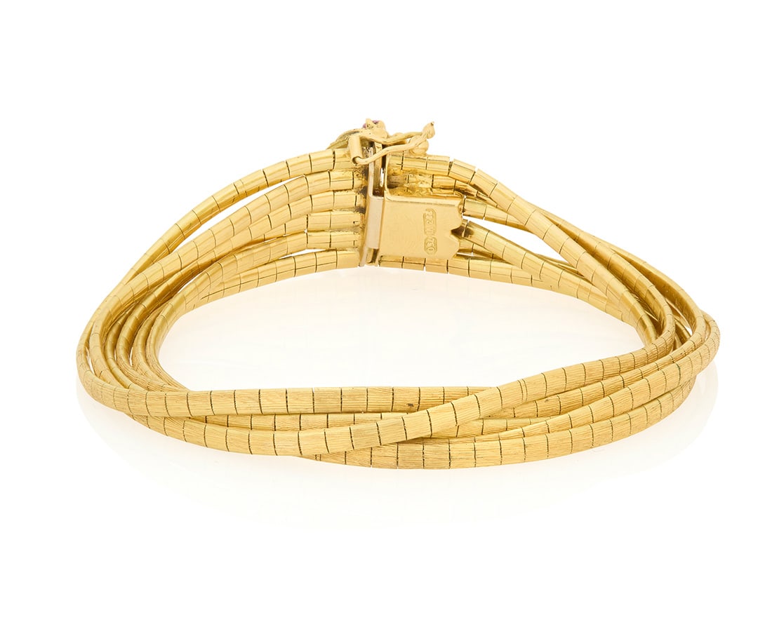 An 18K Gold and Ruby Bracelet - 3